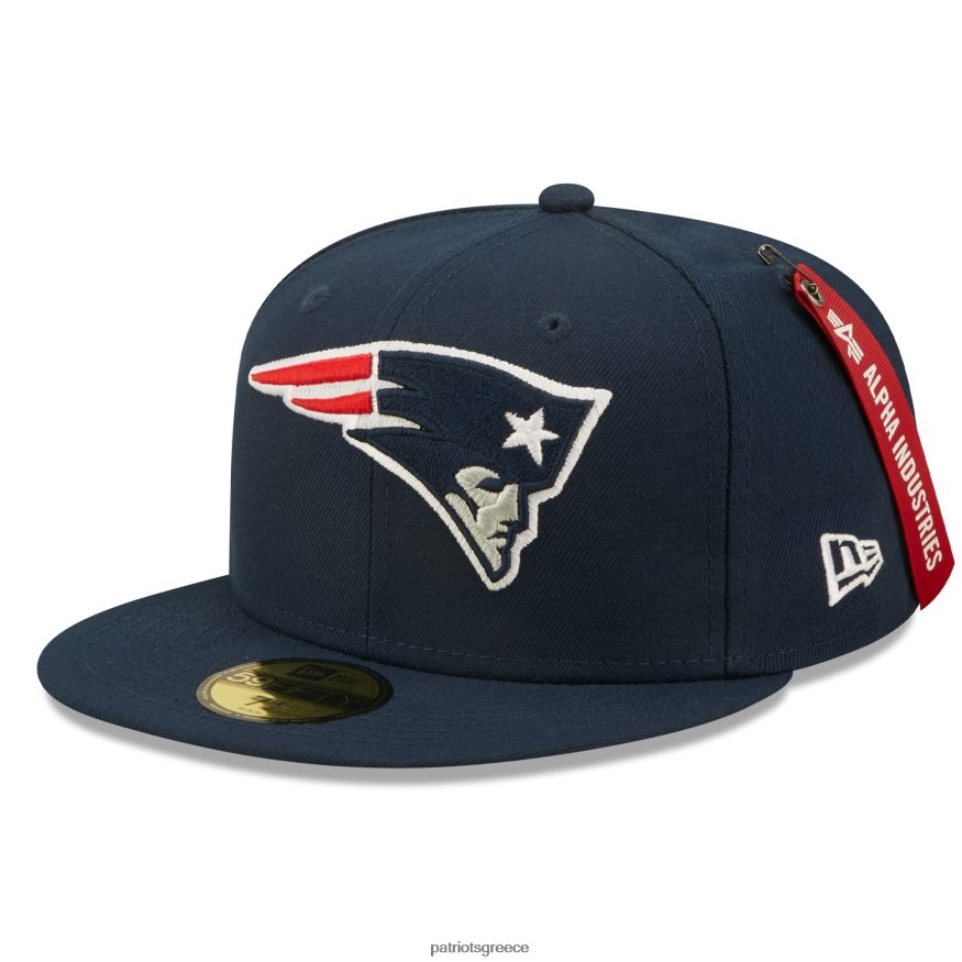 Patriots Jersey new era x alpha industries navy alpha 59fifty εφαρμοστό καπέλο άνδρες αξεσουάρ VPDHTZ311