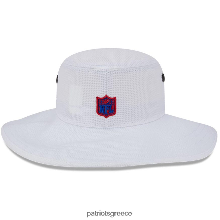 Patriots Jersey καπέλο με κάδο παναμά, λευκό στρατόπεδο εκπαίδευσης nfl 2023 άνδρες αξεσουάρ VPDHTZ182