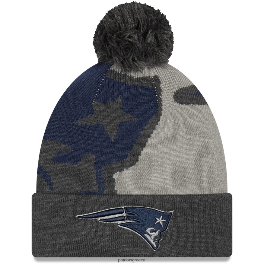 Patriots Jersey νέας εποχής λογότυπο γραφίτη whiz redux πλεκτό καπέλο με μανσέτες άνδρες αξεσουάρ VPDHTZ430