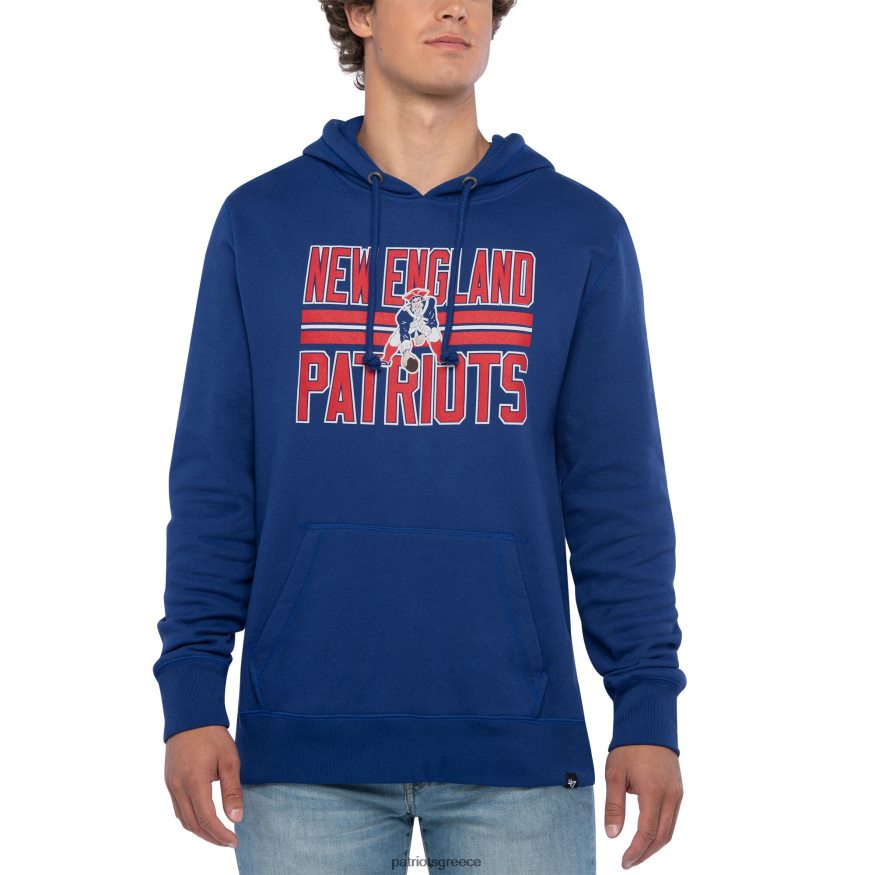 Patriots Jersey Πουλόβερ με κουκούλα με 47 βασιλικές ρίγες άνδρες είδη ένδυσης VPDHTZ595