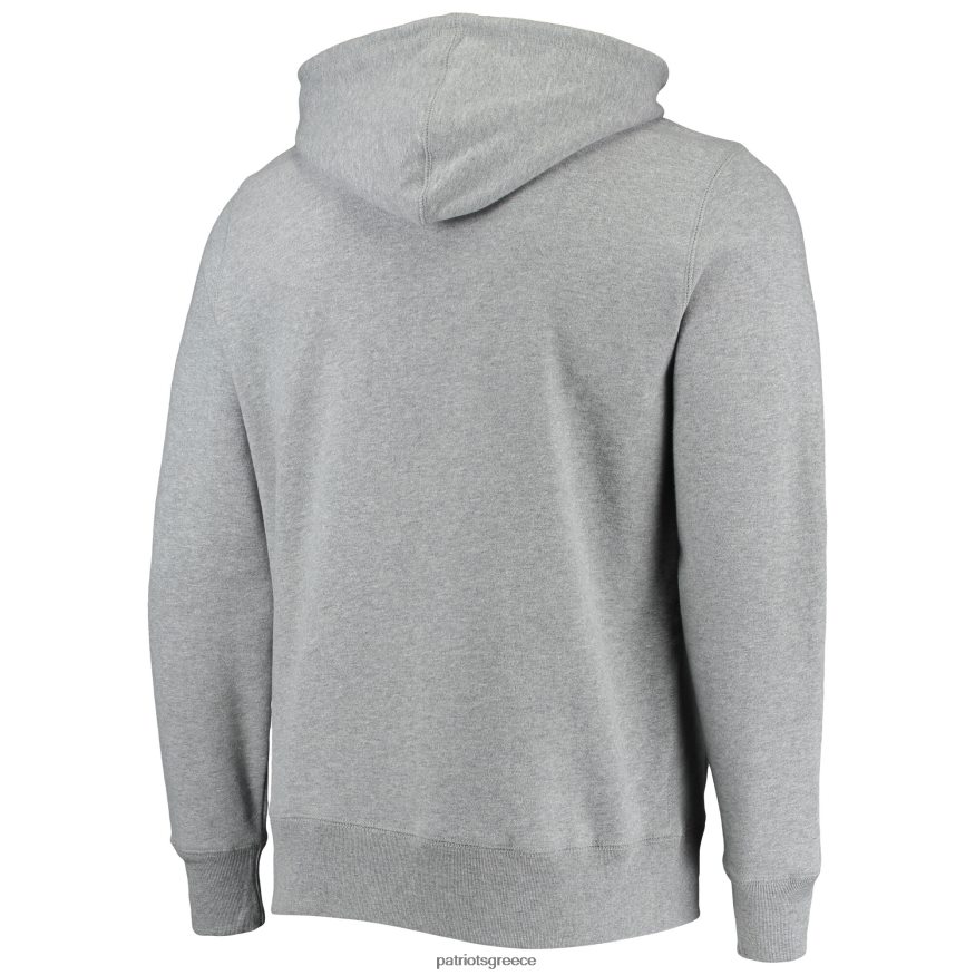 Patriots Jersey Πουλόβερ με κουκούλα με 47 ερεκέδες γκρι outrush άνδρες είδη ένδυσης VPDHTZ564