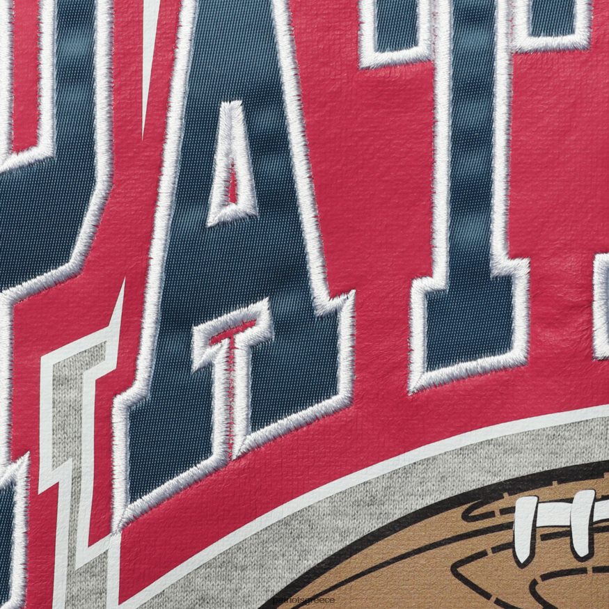 Patriots Jersey Φούτερ πουλόβερ με στάμπες Mitchell & ness γκρι μεγάλο & ψηλό άνδρες είδη ένδυσης VPDHTZ689