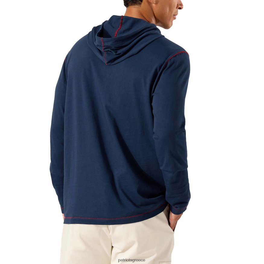 Patriots Jersey Τόμι Μπαχάμα Navy artsy palms πουλόβερ με κουκούλα άνδρες είδη ένδυσης VPDHTZ806