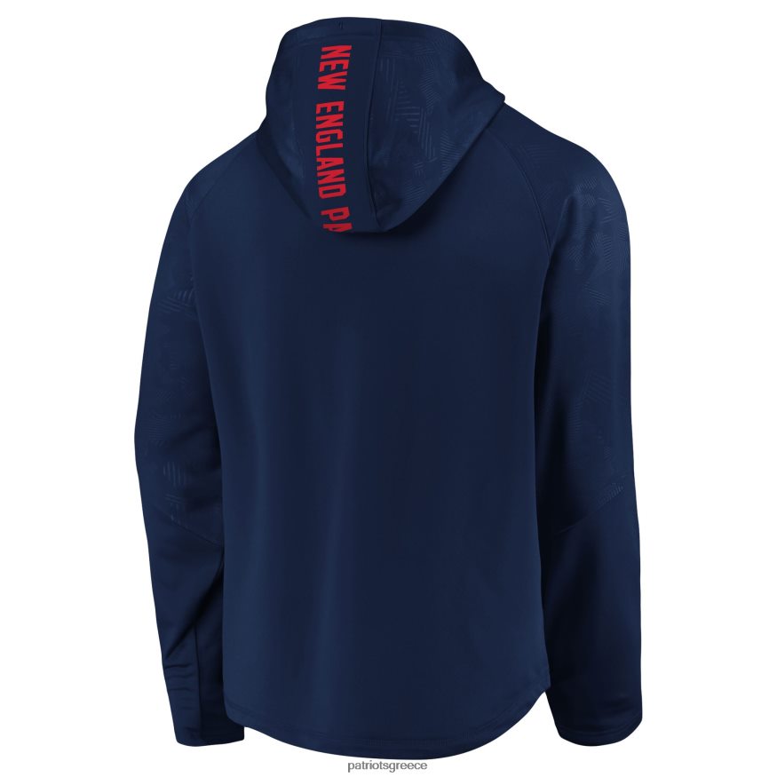 Patriots Jersey Ναυτικό μεγάλο και ψηλό λογότυπο πουλόβερ με κουκούλα άνδρες είδη ένδυσης VPDHTZ489