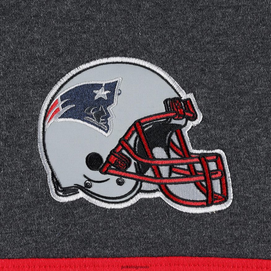 Patriots Jersey κουκούλα με κουκούλα με κάρβουνο ρείκι/ναυτικό ακραίο πουλόβερ άνδρες είδη ένδυσης VPDHTZ517