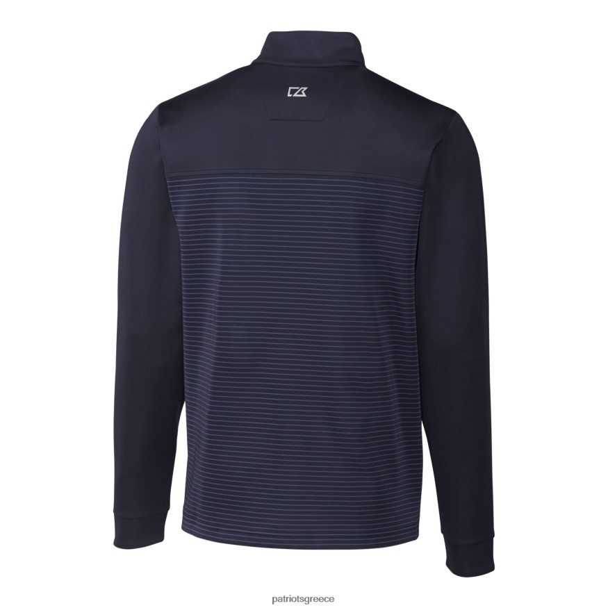 Patriots Jersey Μπλουζάκι πουλόβερ με τεντωμένο τέταρτο με φερμουάρ ναυτικό τραβέρσα άνδρες είδη ένδυσης VPDHTZ547