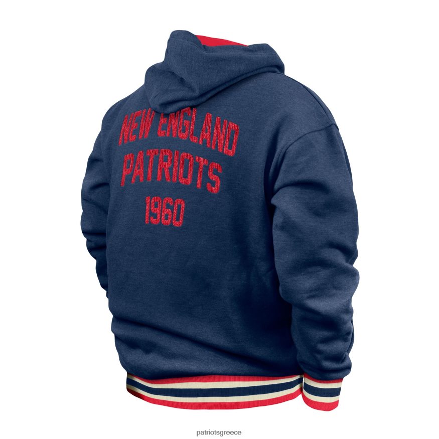 Patriots Jersey νέας εποχής ναυτικό πουλόβερ με κουκούλα άνδρες είδη ένδυσης VPDHTZ557
