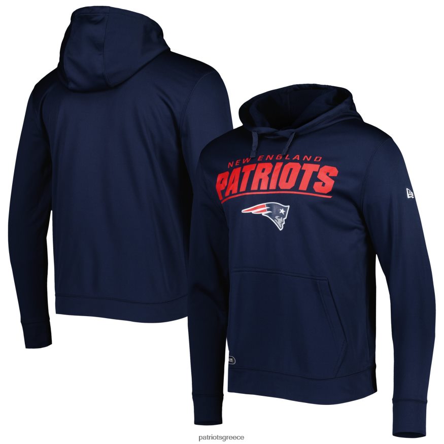 Patriots Jersey νέας εποχής ναυτικό συνδυάζουν αυθεντικό πουλόβερ με φούτερ με λογότυπο άνδρες είδη ένδυσης VPDHTZ565