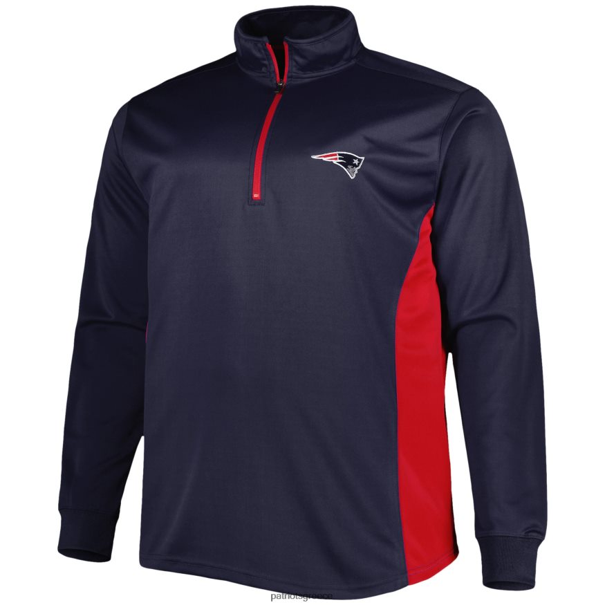 Patriots Jersey ναυτικό μεγάλο και ψηλό μπλουζάκι με φερμουάρ άνδρες είδη ένδυσης VPDHTZ635