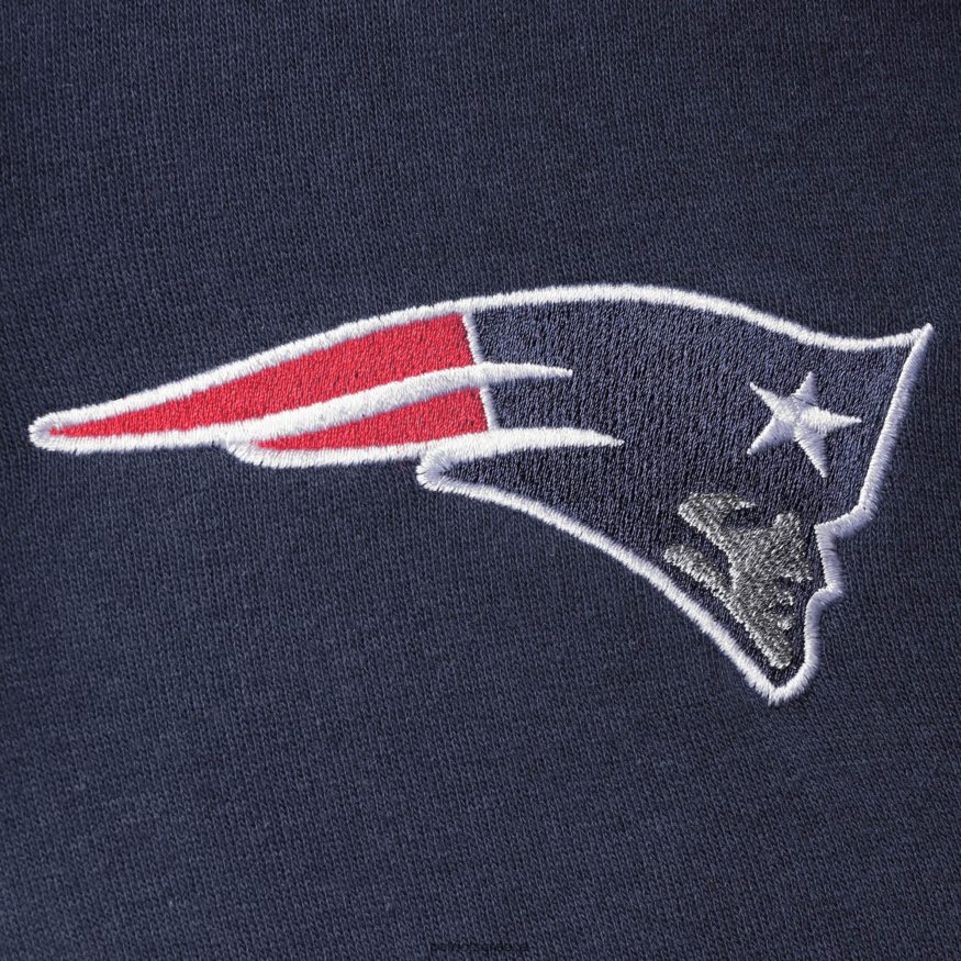 Patriots Jersey Φούτερ με κουκούλα με πλήρη φερμουάρ, αρχικό ναυτικό/κόκκινο έγχρωμο μπλοκ πλέι οφ άνδρες είδη ένδυσης VPDHTZ669