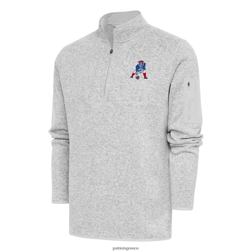 Patriots Jersey Μπουφάν πουλόβερ με φερμουάρ σε γκρι χρώμα αντίγκουα άνδρες είδη ένδυσης VPDHTZ676