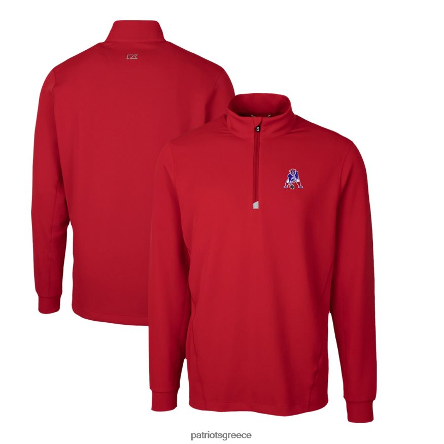 Patriots Jersey Τεντωμένο πουλόβερ με φερμουάρ τετράγωνο λογότυπο τραβηγμένο με κόφτη και φερμουάρ άνδρες είδη ένδυσης VPDHTZ704