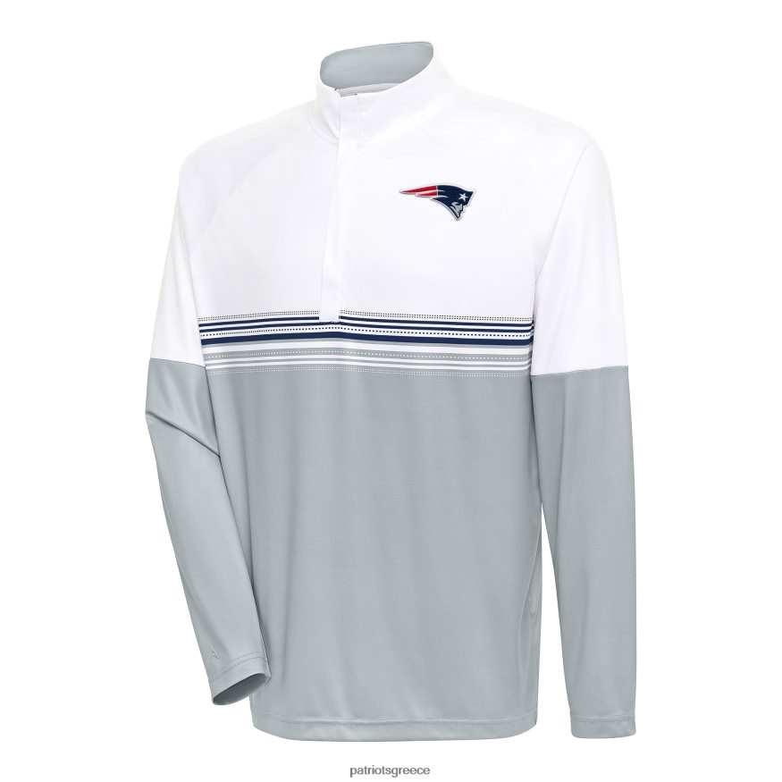 Patriots Jersey Αντίγκουα λευκό/ναυτικό μπλουζάκι πουλόβερ με τέταρτο φερμουάρ άνδρες είδη ένδυσης VPDHTZ711