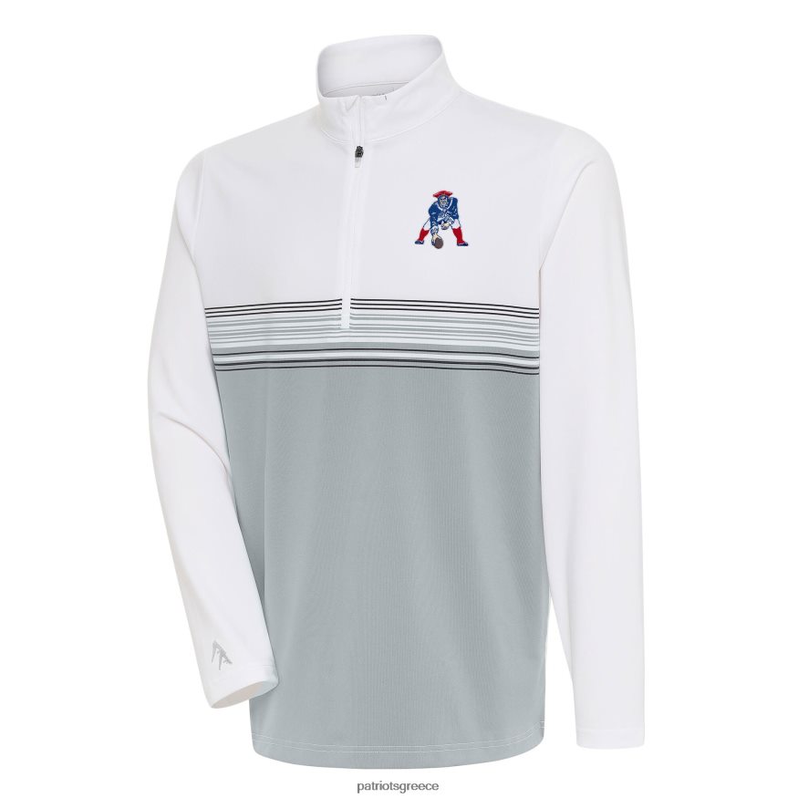 Patriots Jersey Αντίγκουα λευκή ομάδα λογότυπο επιστροφής ρυθμός πουλόβερ με φερμουάρ τέταρτο άνδρες είδη ένδυσης VPDHTZ749