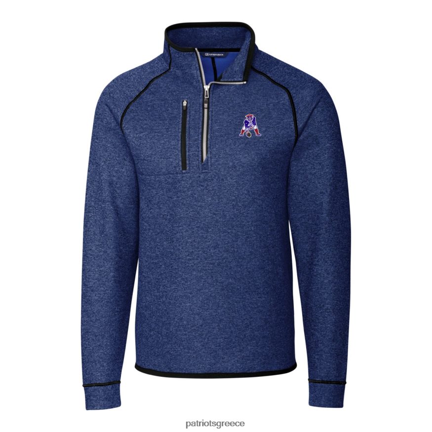 Patriots Jersey σακάκι πουλόβερ με μισό φερμουάρ πουλόβερ με πλεκτή μίζα άνδρες είδη ένδυσης VPDHTZ753