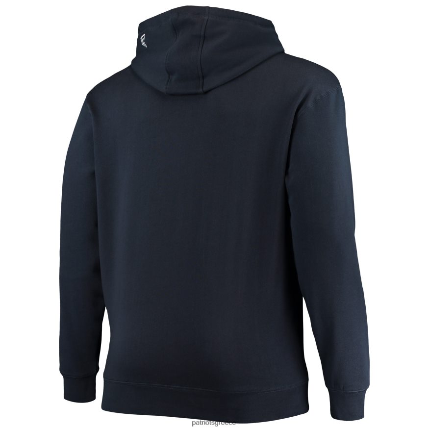 Patriots Jersey Μεγάλο και ψηλό ναυτικό της νέας εποχής με κουκούλα πουλόβερ με λογότυπο άνδρες είδη ένδυσης VPDHTZ760