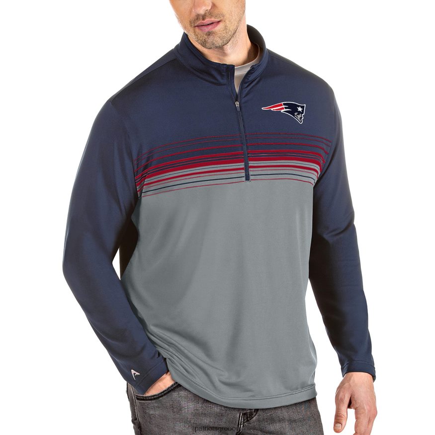 Patriots Jersey Αντίγκουα ναυτικό/κόκκινο τζάκετ πουλόβερ με φερμουάρ άνδρες είδη ένδυσης VPDHTZ786