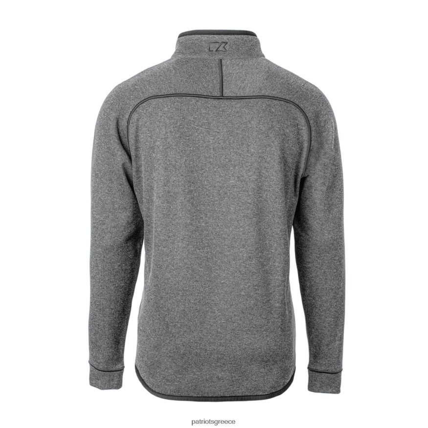 Patriots Jersey Ασημένιο κράνος κόφτης & buck πουλόβερ με πλεκτό πουλόβερ με μισό φερμουάρ άνδρες είδη ένδυσης VPDHTZ568