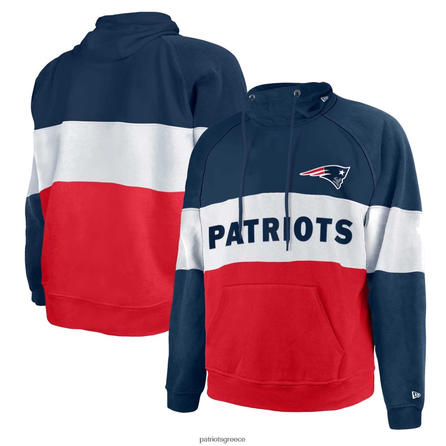 Patriots Jersey νέας εποχής ναυτικό/κόκκινο μεγάλο & ψηλό τρέχον ομαδικό φούτερ πουλόβερ ρεγκλάν colorblock άνδρες είδη ένδυσης VPDHTZ757