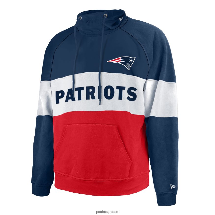 Patriots Jersey νέας εποχής ναυτικό/κόκκινο μεγάλο & ψηλό τρέχον ομαδικό φούτερ πουλόβερ ρεγκλάν colorblock άνδρες είδη ένδυσης VPDHTZ757