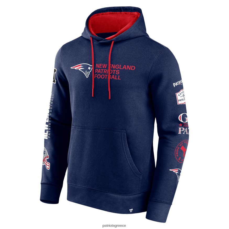 Patriots Jersey φανατικοί επώνυμα ναυτικό extra innings πουλόβερ hoodie άνδρες είδη ένδυσης VPDHTZ657