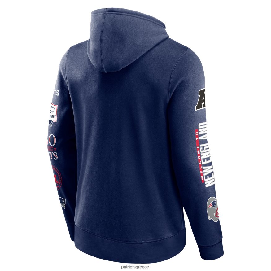 Patriots Jersey φανατικοί επώνυμα ναυτικό extra innings πουλόβερ hoodie άνδρες είδη ένδυσης VPDHTZ657