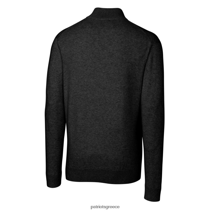 Patriots Jersey μαύρο πουλόβερ πουλόβερ με φερμουάρ και πουλόβερ με τρίχωμα lakemont άνδρες είδη ένδυσης VPDHTZ791