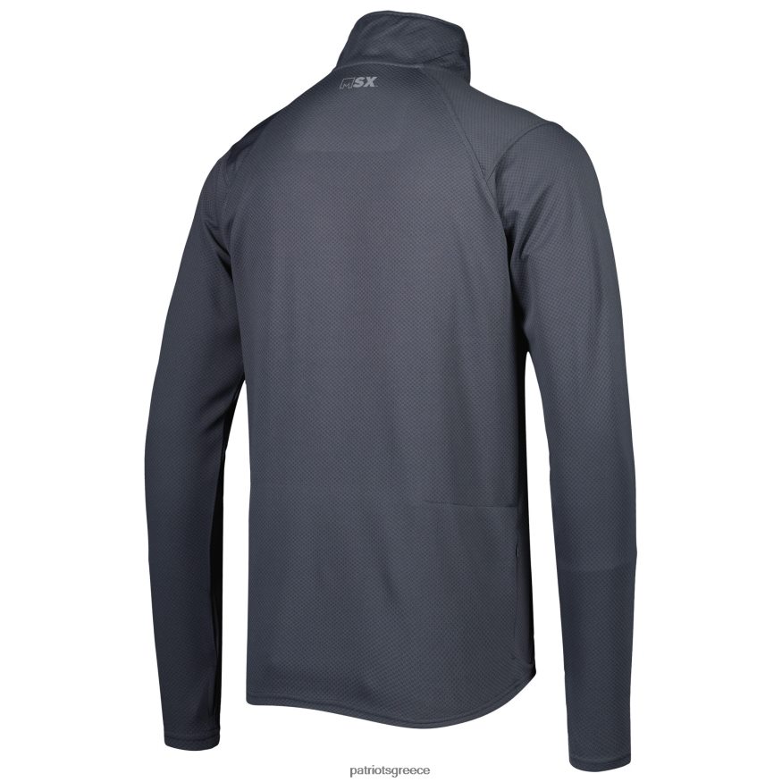 Patriots Jersey msx του michael strahan με κουκούλα με φερμουάρ κάρβουνο άνδρες είδη ένδυσης VPDHTZ644