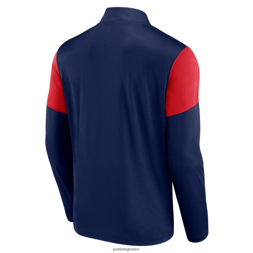 Patriots Jersey φανατικοί επώνυμα navy/κόκκινο κύριο λογότυπο τέταρτο-φερμουάρ άνδρες είδη ένδυσης VPDHTZ539