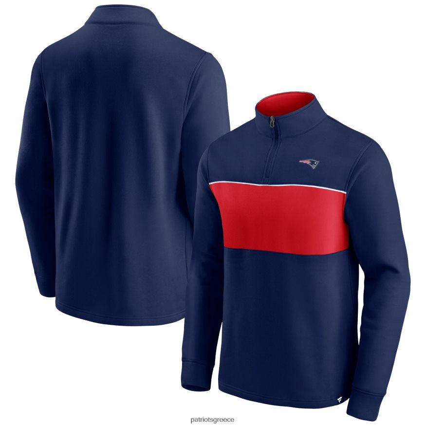 Patriots Jersey φανατικά επώνυμα navy/red block party-τζάκετ με φερμουάρ άνδρες είδη ένδυσης VPDHTZ801