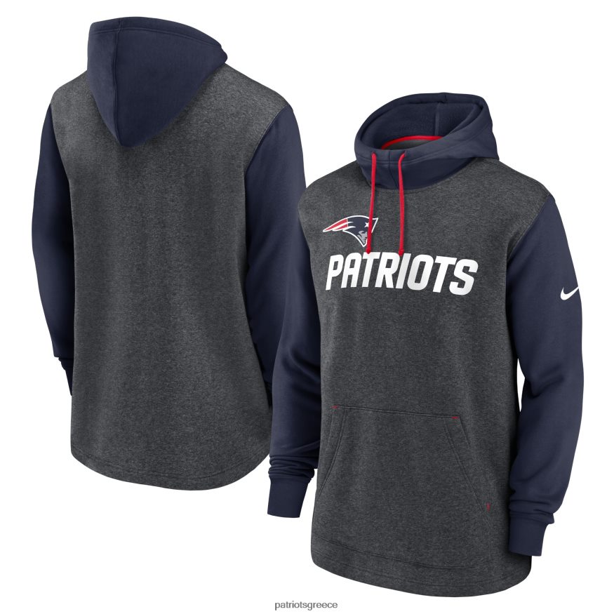 Patriots Jersey Παλιό πουλόβερ με κουκούλα από κάρβουνο/navy surrey nike άνδρες είδη ένδυσης VPDHTZ597