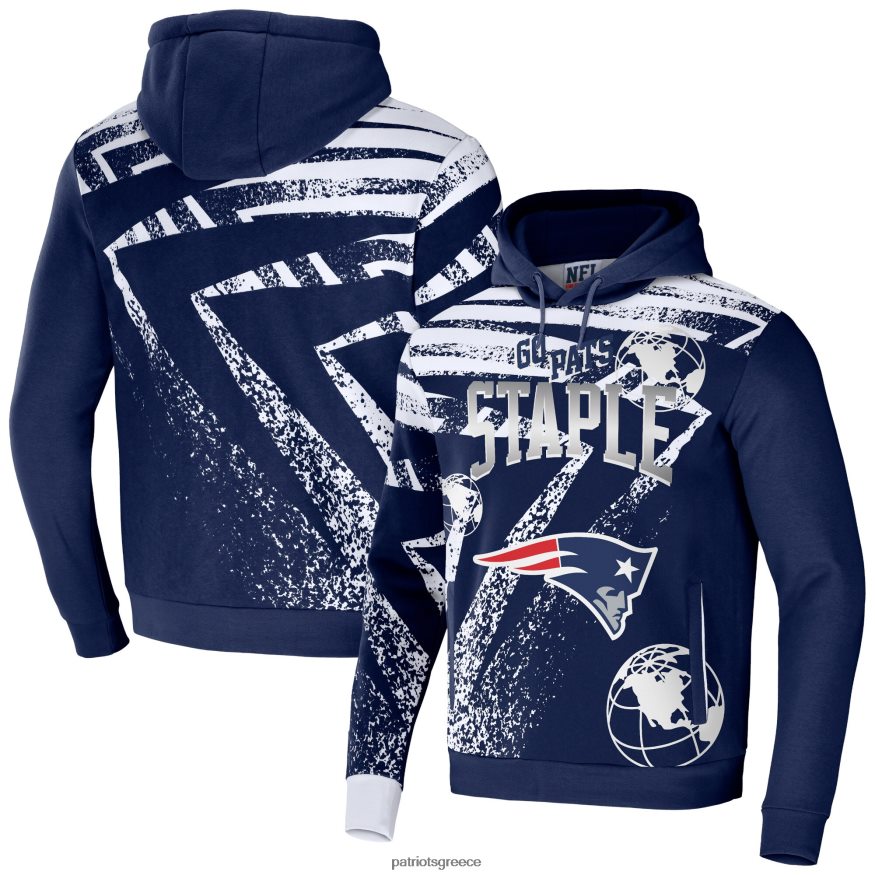 Patriots Jersey nfl x staple navy φούτερ πουλόβερ σε όλη την επιφάνεια άνδρες είδη ένδυσης VPDHTZ623