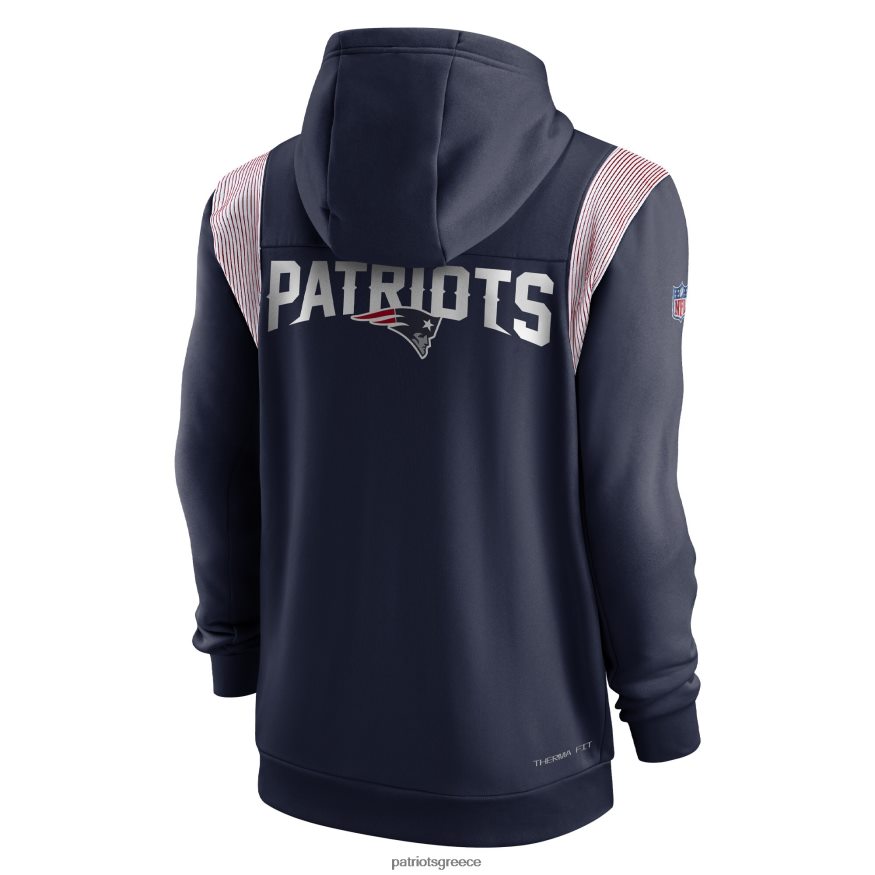 Patriots Jersey Φούτερ με κουκούλα με φερμουάρ πλήρους φερμουάρ nike ναυτικής απόδοσης άνδρες είδη ένδυσης VPDHTZ486