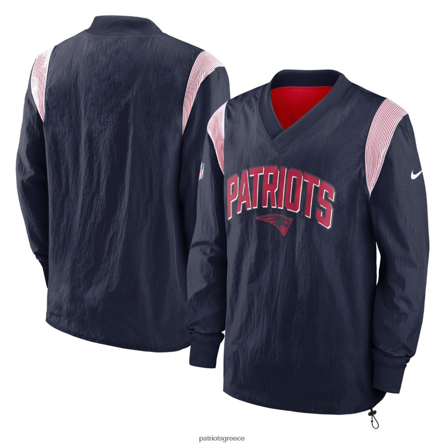 Patriots Jersey Αθλητικό μπουφάν πουλόβερ με λαιμόκοψη nike ναυτικό στο πλάι άνδρες είδη ένδυσης VPDHTZ629