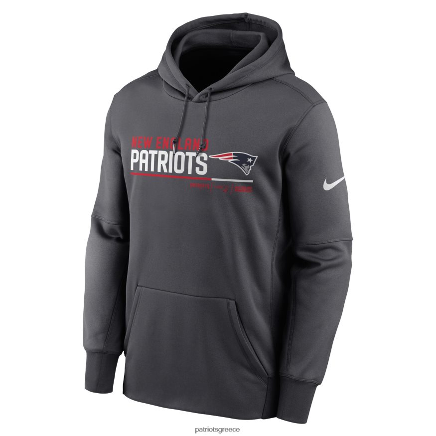 Patriots Jersey Φούτερ με κουκούλα πουλόβερ με όνομα λογότυπο nike anthracite prime άνδρες είδη ένδυσης VPDHTZ509
