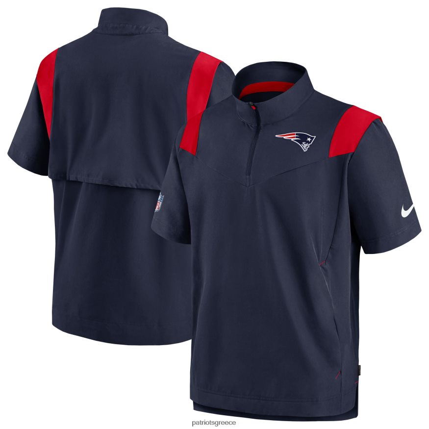 Patriots Jersey Μπλουζάκι πουλόβερ με κλειδαριά nike ναυτικό πούλμαν chevron άνδρες είδη ένδυσης VPDHTZ511