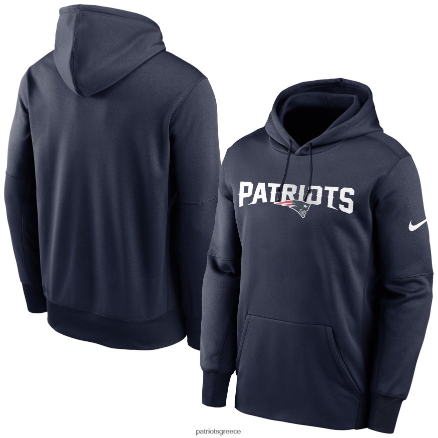 Patriots Jersey Φούτερ με κουκούλα πουλόβερ nike navy fan gear wordmark performance άνδρες είδη ένδυσης VPDHTZ554