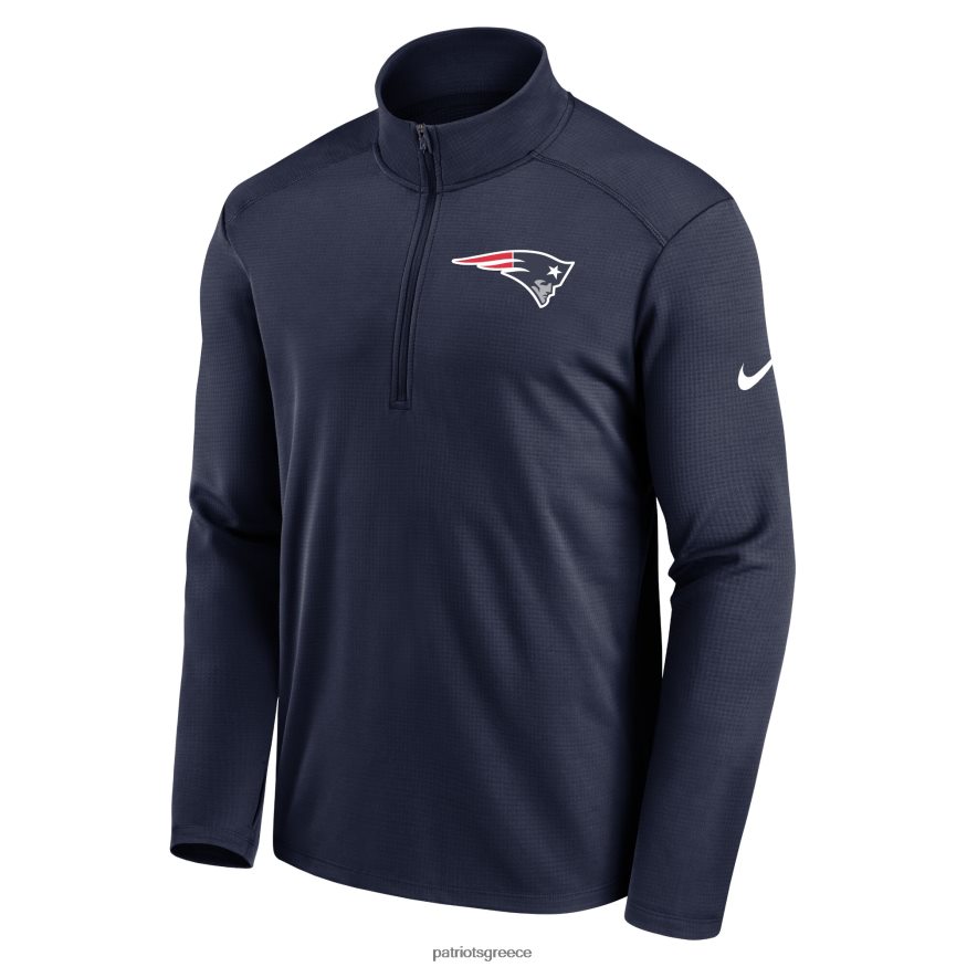 Patriots Jersey nike navy logo pacer performance μπουφάν με μισό φερμουάρ άνδρες είδη ένδυσης VPDHTZ566