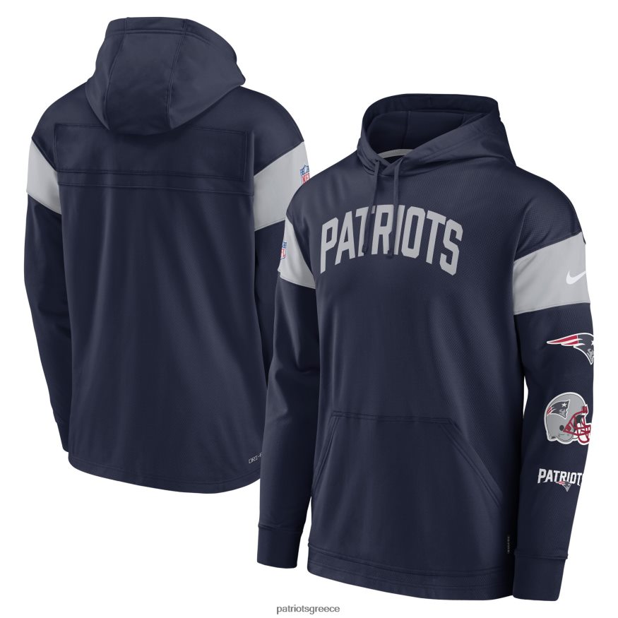Patriots Jersey Πουλόβερ με κουκούλα με αθλητική καμάρα φανέλα nike navy sideline άνδρες είδη ένδυσης VPDHTZ515