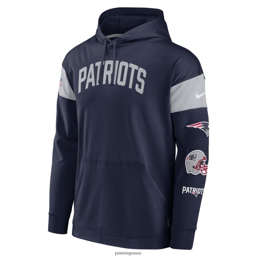 Patriots Jersey Πουλόβερ με κουκούλα με αθλητική καμάρα φανέλα nike navy sideline άνδρες είδη ένδυσης VPDHTZ515