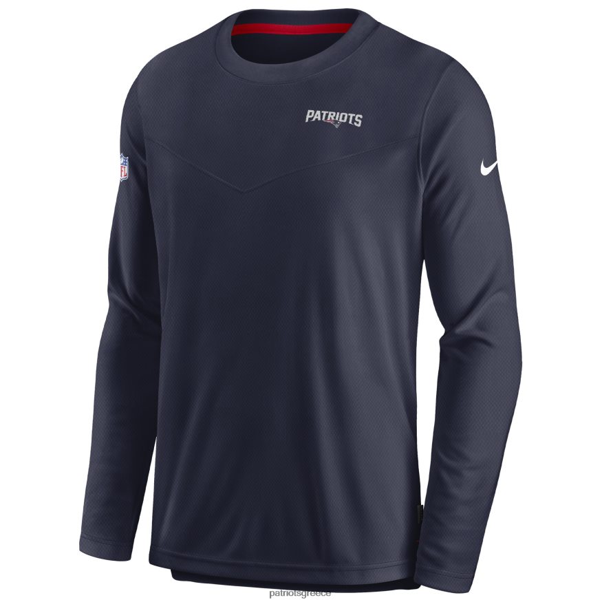 Patriots Jersey μακρυμάνικο μπλουζάκι nike navy sideline lockup performance άνδρες είδη ένδυσης VPDHTZ592