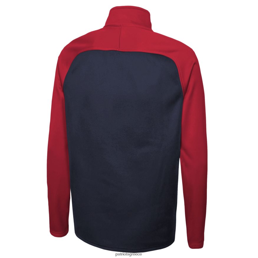 Patriots Jersey νέας εποχής ναυτικό συνδυάζουν αυθεντικό τζάκετ με φερμουάρ με μισό φερμουάρ o-line άνδρες είδη ένδυσης VPDHTZ666