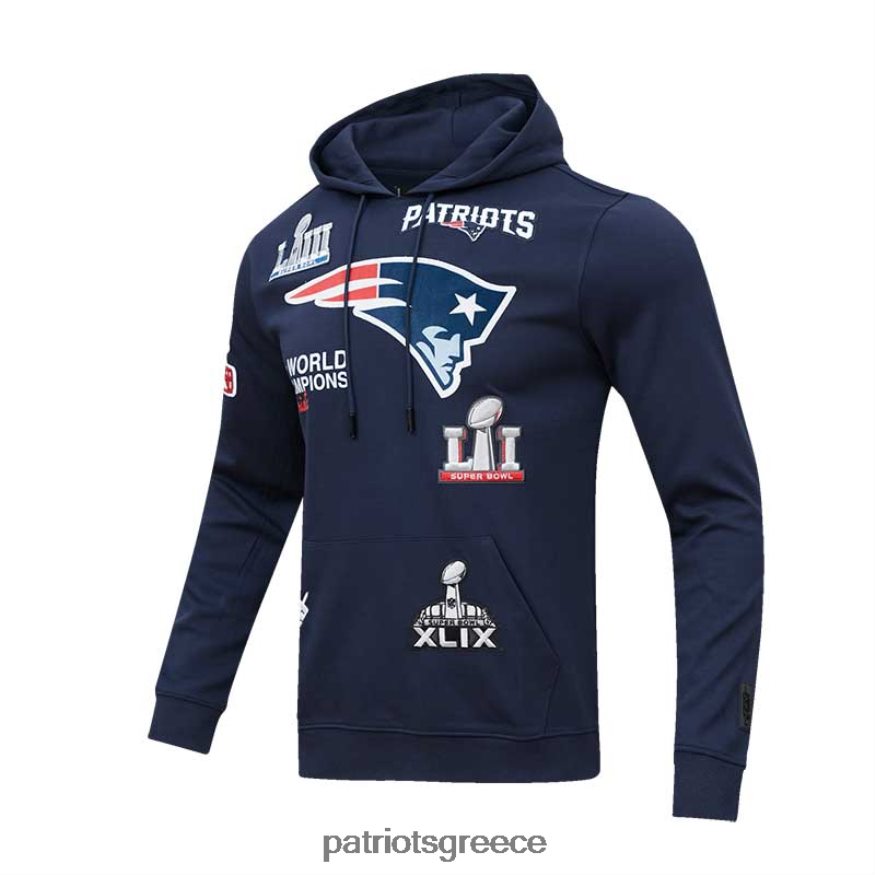 Patriots Jersey pro standard navy 6x super bowl πρωταθλητές πουλόβερ με κουκούλα άνδρες είδη ένδυσης VPDHTZ507