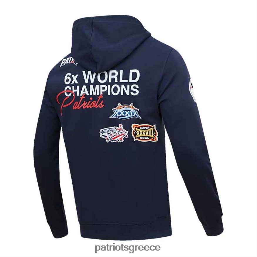 Patriots Jersey pro standard navy 6x super bowl πρωταθλητές πουλόβερ με κουκούλα άνδρες είδη ένδυσης VPDHTZ507