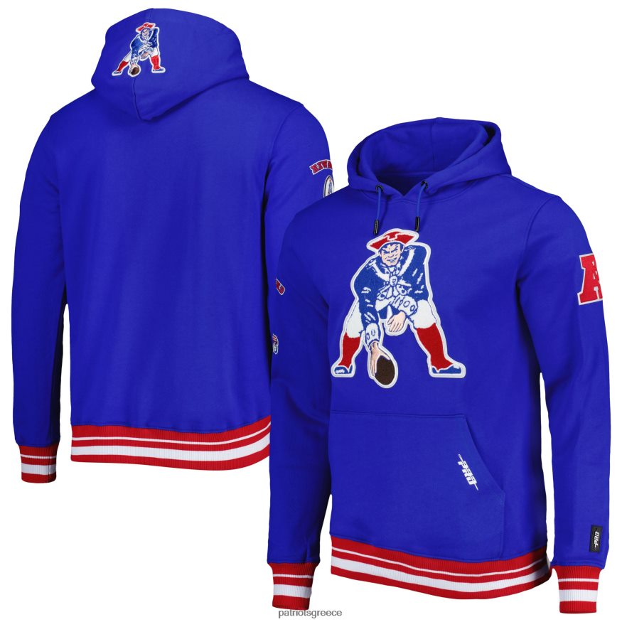 Patriots Jersey pro standard royal ρετρό κλασικό φλις πουλόβερ κουκούλα άνδρες είδη ένδυσης VPDHTZ502