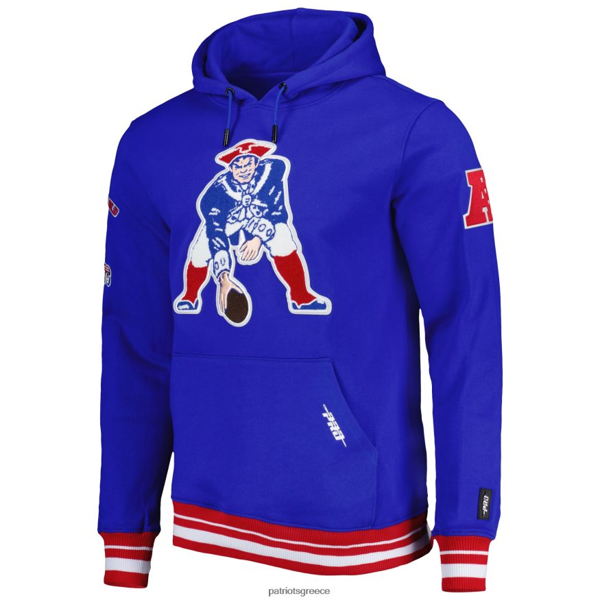 Patriots Jersey pro standard royal ρετρό κλασικό φλις πουλόβερ κουκούλα άνδρες είδη ένδυσης VPDHTZ502