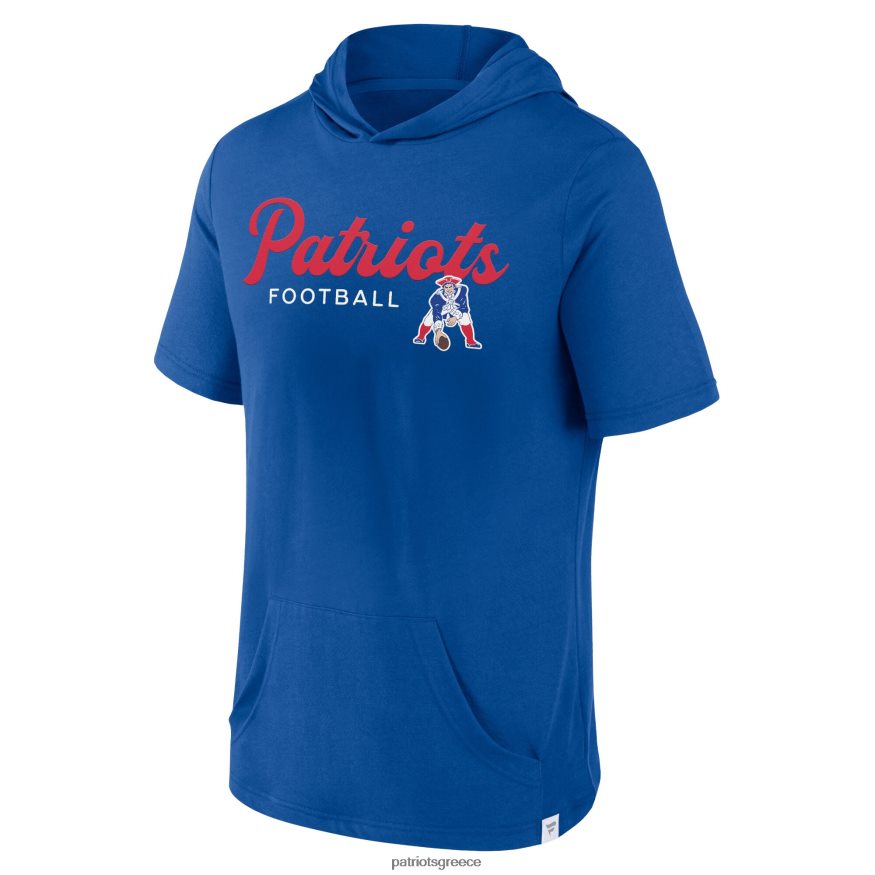 Patriots Jersey φανατικοί επώνυμα royal επιθετική στρατηγική κουκούλα πουλόβερ με κοντομάνικο άνδρες είδη ένδυσης VPDHTZ470