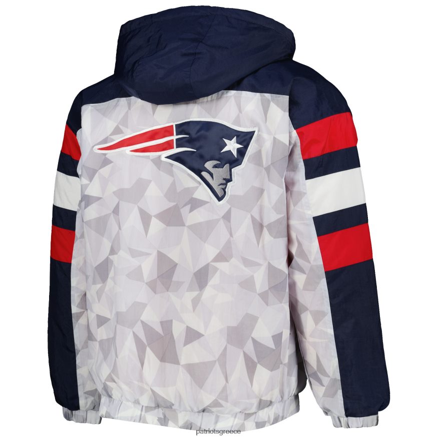 Patriots Jersey starter white/navy Πέμπτη βράδυ μπουφάν gridiron raglan με κουκούλα με μισό φερμουάρ άνδρες είδη ένδυσης VPDHTZ490
