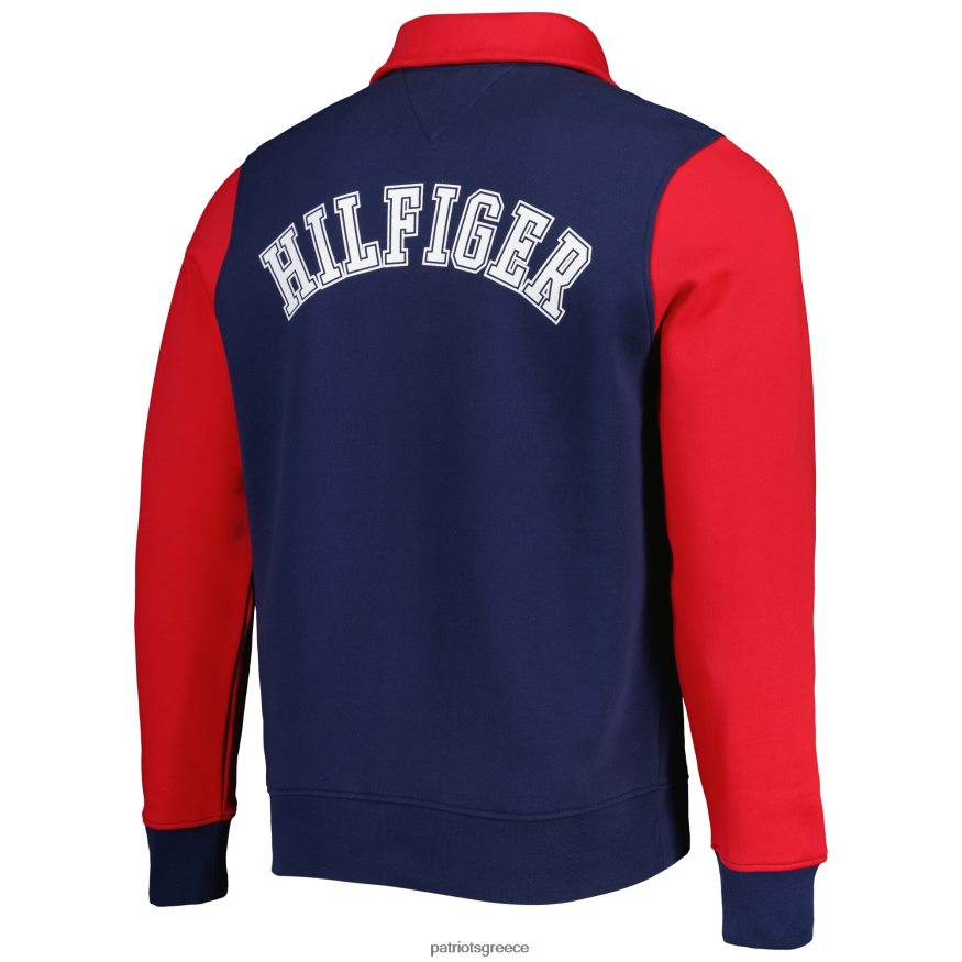 Patriots Jersey Φούτερ tommy hilfiger navy/κόκκινη φούτερ με φερμουάρ άνδρες είδη ένδυσης VPDHTZ678