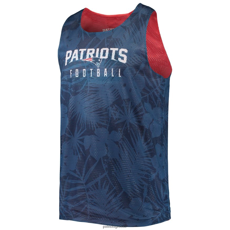 Patriots Jersey Foco navy floral αναστρέψιμο διχτυωτό φανελάκι άνδρες είδη ένδυσης VPDHTZ2026